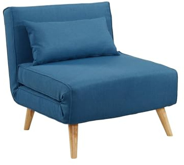 Vente-unique-Futonsessel - Stoff - Blau - POSIO