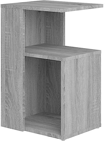 vidaXL Mesa Auxiliar Sala de Estar Salón Sofá Café Mesita Centro Lateral Muebles Mobiliario Habitación Madera Contrachapada Gris Sonoma 36x30x56 cm