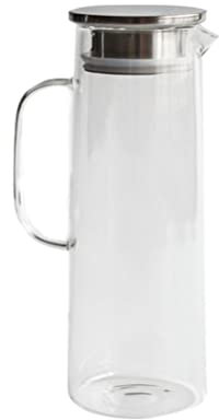 DOITOOL Wassertopf Glas Mit Deckel Tragbarer Wasserkessel Für Kaltes Wasser Bier Eistee Getränke Vorratsbehälter Haushalt