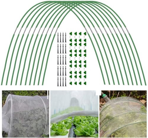 Zuasdvnk Túnel para plantas, 30 unidades de para bancal elevado, neumáticos de invernadero, de invernadero, túnel de invernadero, túnel de lámina para bancal elevado, neumáticos de
