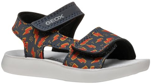 Geox - B SANDAL LIGHTFLOPPY, Sandalia Bebé - Joven, Navy/Red,