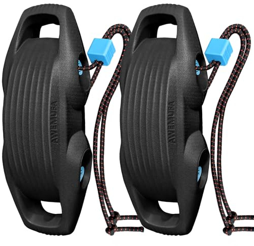 AWEMUFA EVA Boat Fenders 2 Pack, Large Boat Bumpers for Docking Black Boat Buoys Bumpers, Boat Bumpers for Docking Ideal for Pontoon Boat, Fishing Boat, PWC and Jet Ski