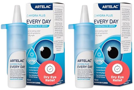 Artelac Eye Drops for Dry Eye, Every Day, Preservative Free Dry Eyes Treatment, Contact Lens Friendly, Relieves Symptoms of Tired, Stressed & Teary Eyes with Hydrating Action, Artificial Tears, 10ml