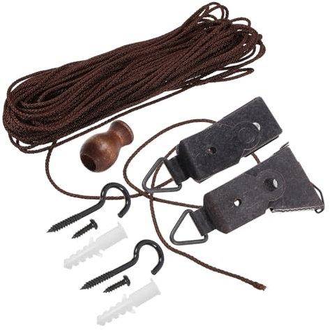 SHINEOFI Blinds Parts DIY Bamboo Roller Blind Rope Kit Roller Fitting Replacement Parts for Shades Sturdy and Easy to Install