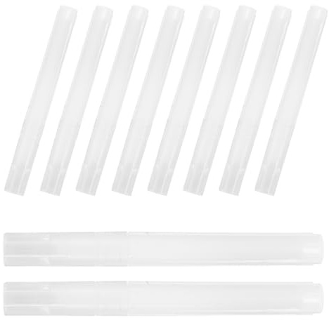 MOKKHNB Stylos Feutres Rechargeables Design Polyvalent en Fibre et PP Lot de 10 Blancs Marqueurs Vides à Remplir pour Peinture Permanente pour Dessin et Espace Créatif
