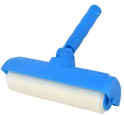Peintre de plafond - Outil à long manche - Pinceau anti-goutte - Rouleau de peinture de 25,4 cm avec protection anti-éclaboussures pour une utilisation sur les plafonds à la maison - Rouleau