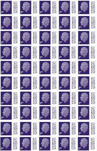 Send It By 1st Class Stamps (50 x 1) – Barcoded Self-Adhesive UK Postage Stamps for Letters & Cards – RM Approved