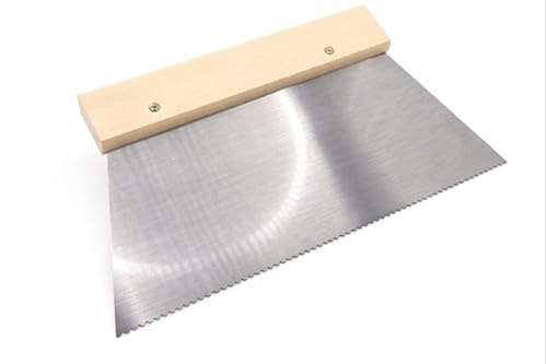 Project DIY Spatola in acciaio al carbonio A2 V-Notch per adesivi sensibili alla pressione, acrilici ed emulsionanti, ideale per Karndean, Amtico, Moduleo, Polyflor e altro (200 mm (grandi aree aperte