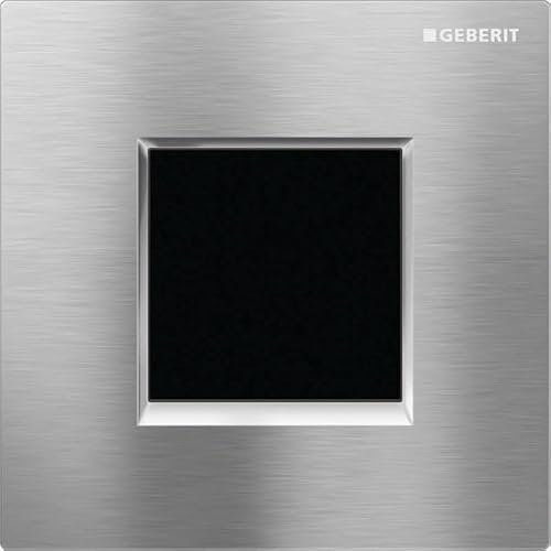 Geberit Urinalsteuerung mit elektronischer Spülauslösung, Netzbetrieb, Abdeckplatte Typ 30, Farbe: verchromt gebürstet - 116.027.KX.1