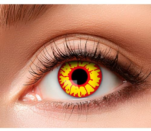 Boland Lentes de contacto de colores para 3 meses, Ork, Amarillo, Sin Visión, Lentillas mensuales, 2 Unidades