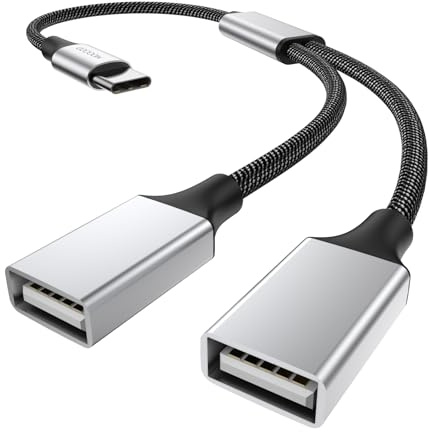 MOGOOD Adaptador USB C a 2 USB, 480 Mbps, USB C a 2 USB A 2.0 Hub Cable