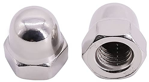 10-32 (100 Pcs) Acorn Cap Nut, 304 Stainless Steel 18/8, Hex Drive, Hex Dome Head Cap Nut