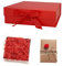 Idota Geschenkbox mit Deckel, Geschenkschachtel Rot Magnetische Geschenkboxen mit Schleifenband, Grußkarten, Füllmaterial, Geschenkboxen für Hochzeit Geburtstag Weihnachten Jubiläum(S)