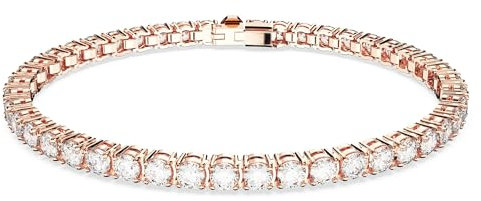 Swarovski Matrix Tennis, Rundschliff, Weiß, Roségold-Legierungsschicht