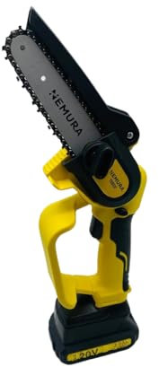 Nemura Mini Tronçonneuse Sans Fil 20V – 1 Batterie Portable 2 Ah Li-ion - Coupe de 12,5cm avec Graissage Automatique - Changement de la chaîne facile et sans outils - Marque Française