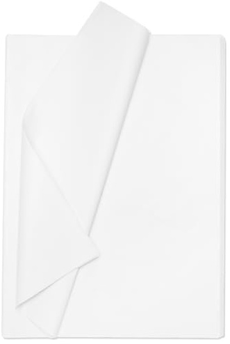 Larcenciel 100 Fogli Carta Velina Bianca Perla, Classica Carta Velina per Imballaggio e Sacchetti Regalo, Carta Regalo Elegante per Matrimonio, Compleanno, Festa, Vacanze, Natale, DIY, 50×35 cm