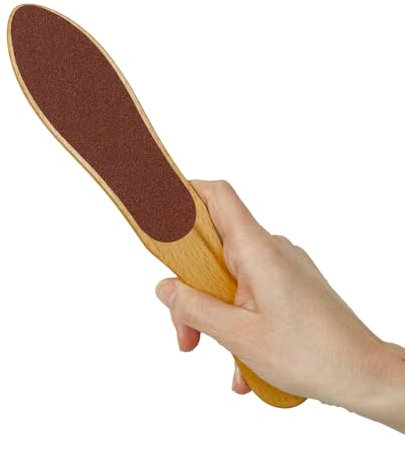 APAHOLZ Lima per Piedi Professionale in Legno di Faggio, Esfolia e Leviga la Pelle dei Piedi, con Manico Ergonomico, Rimuove Calli e Pelle Secca in Modo Delicato ed Efficace