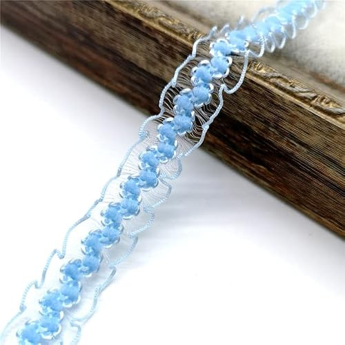 Sömnadsband, band, sömnadsband, satinband, 2 yards 15 mm elastiskt hårband Band Spetsarsömnad Handgjort band DIY (Färg: Gul) (Size : Sky Blue)