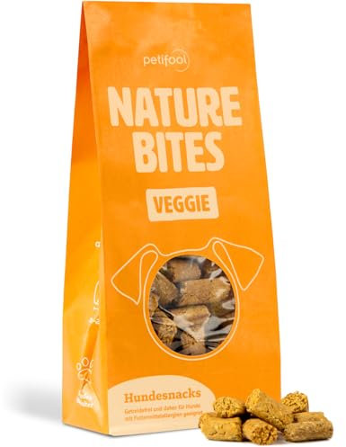 petifool Nature Bites Veggie | natürlicher Hundesnack | Obst und Gemüse | Ohne künstliche Zusätze | Getreidefrei | Vegan | 200g | Aus Deutscher Herstellung
