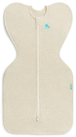 Love To Dream™ Swaddle UP™, Newborn 2.2–3.8 kg – Oatmeal | Snug Fit, Supports Healthy Sleep Routine | 1.0 Tog Ideal for Spring & Summer (20–24°C) | Machine Washable Cotton & Double Zip