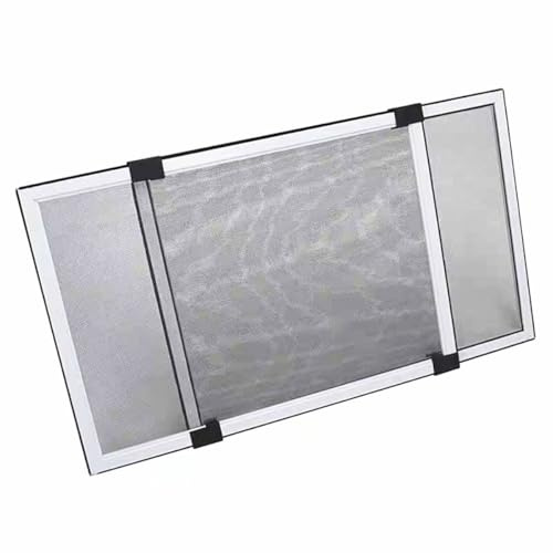 Mosquitero Extensible para Ventanas, 50-92 cm x 40 cm, Aluminio, Protección contra Insectos, Ajustable (40X50-92cm)