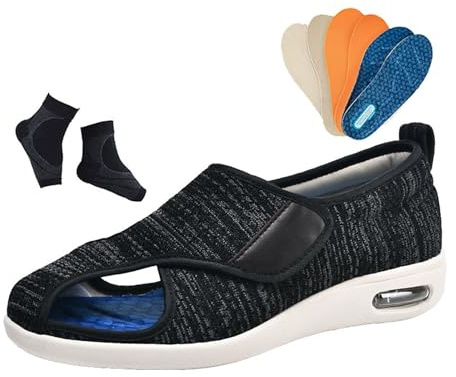 Yytcsjz Zapatos Pie Diabético, Zapatos Ortopédicos Ajustables Para Hombre Con Artritis Anchos Y Edema Diabético Para Exteriores, Confortables Anchos Y Caminar Ensanchar Engordar Edemas