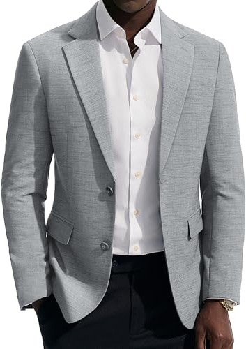 PJ PAUL JONES Kavajer för män smart casual 2 knappar kostym jackor linne blazer