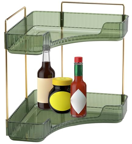 Generico Organizzatore da banco a 2 livelli – Supporto per riporre oggetti a due livelli, scaffale decorativo, unità organizzativa, concetto versatile di scaffale per il bagno | Per articoli da toe
