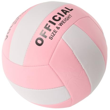 Levemolo Ballon de Volley Gonflable Taille 5 PU Rose pour Entraînement | Contrôle Précis, Stabilité Solide, Usage en Salle et Compétition, Design Moderne, Pompe Non Incluse Style Aléatoire