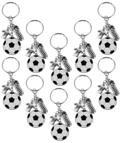 CALLARON Portachiavi Calcio Festa Mondiale 12 Pezzi in Lega di Zinco Scarpe da Calcio, Gadget Sportivo Versatile per Feste di Compleanno e Uscite Casual