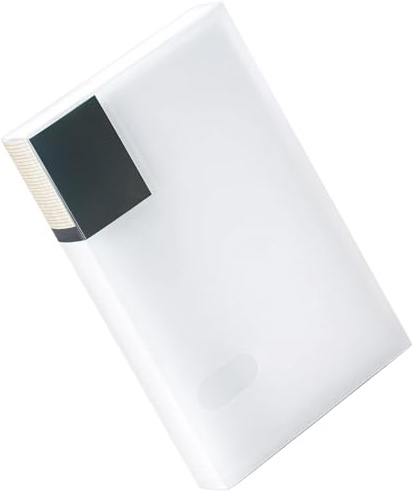 Financial Document Organizer, Translucent Money Organizer with 80 Receipt Slots, 24 Card Slots, Sliding Case Design, 9.1 x 5.4 x 1.3 in / 23 x 13.8 x 3.2 cm PVC Holder for Checks and Bank Statements