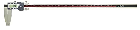 M-SURE MS-222-600 Large Digital Caliper 0-600mm / 0-24 | ±0.07mm Accuracy | Nib-Type Jaw | Outside & Inside Measurement | Stainless Steel | ABS/INC | Cabled Data Output | Storage Case Included
