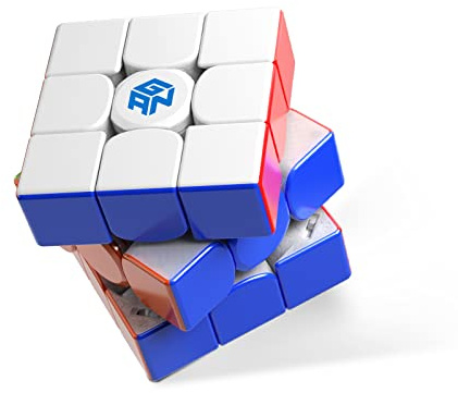 GAN 12 Maglev UV-beschichtet, 3x3 stickerloser Speedcube Gans 356 Magisches Puzzle Würfel Spielzeug Flaggschiff (Primary Internal/Weißes Innenleben)