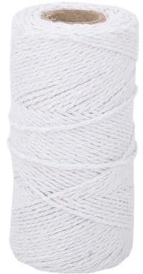 Rollo de Corde Yute para Embalaje, 100 Metros Cuerda de Yute Natural, Hilo Cordón Rollo Grande Natural Gruesa Fuerte, Hilo de algodón Blanco para Manualidades, Decoración y Bricolaje(Blanco)