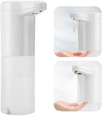 EMKE Gel Desinfektionsspender Automatisch Alkoholsprühgerät 500ml, Automatischer Infrarot Sensor Sprühspender, Automatische Induktion berührungsloses Sprühvolumen 2-stufig,geeignet für Küche Schule