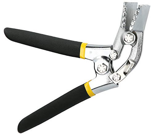 Herramientas de Chapa Metálica, Alicates para Bridas Pinzas para Engarzar de Punta Plana Curvado y Desplazado Cerradora Manual Punta de Aguja Herramienta de Costura para Doblar