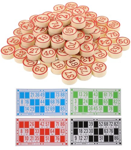 Abaodam Bingo-Set Schachfiguren Brettspiel-Requisiten für Jungen und Mädchen Bingo Lustiges Party-Spiel Kompakt und Tragbar