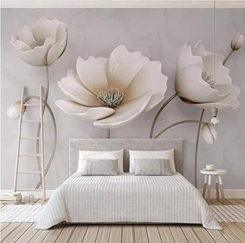 Fotomurales flores de colores Pared 3D Papel Tapiz pintado tejido no tejido Decoración de Pared decorativos Murales moderna de Diseno Fotográfico 350cm×250cm (ancho x alto)
