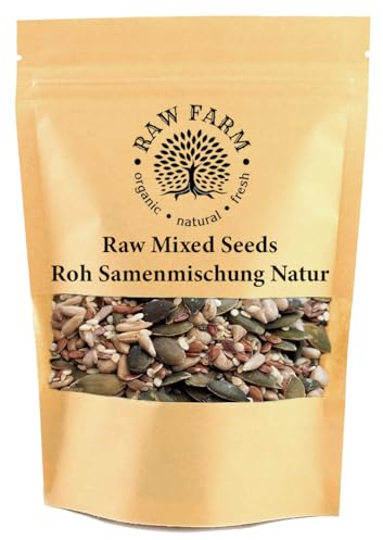1 kg Raw Seeds Mix – Pumpkin, Sunflower Kernels, Flaxseed, Pine Nuts & Hemp Seeds – Gluten & Soya Free - High in Fibre & Protein – Ideal for Smoothies, Salads, Baking & Snacking