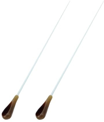 MUELODSIC Bastón de Dirección para Orquesta 2 Piezas de Resina Duradera Ligero y Resistente Mango Largo Profesional para Actuaciones y Dirección Musical en Teatro y Conciertos