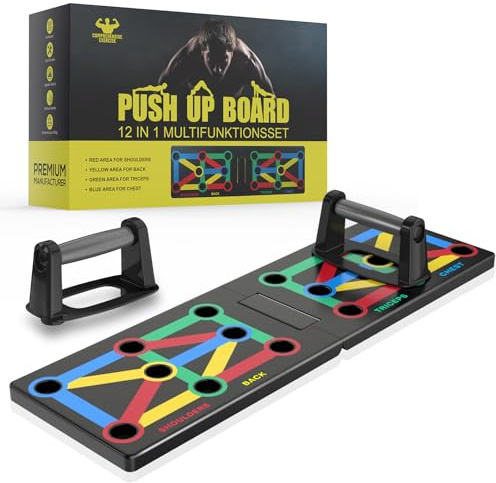 12 in 1 Panca per Flessioni, Attrezzatura Fitness Multifunzionale per Allenamento Completo del Corpo, Impugnature Efficaci per Flessioni e Sviluppo Muscolare
