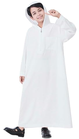 Nlaayong Qamis enfant Manches Longues Robe Costume Arabe Tenue Nationale Islamique Traditionnelle pour Garçons pour enfants