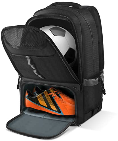 BROTOU Soccer Backpack Sports Bag with Ball Holder and Shoe Compartment for Football Basketball Volleyball Rugby