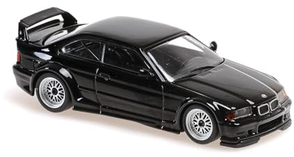Maxichamps 940023380 1:43 BMW M3 E36 GTR-1993-Black Collectible Miniature Car, Black