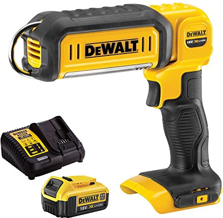 Dewalt DCL050N 18V Handheld LED Work Light Torch with 1 x 4.0Ah Battery Charger