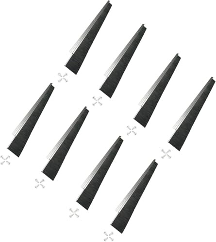 Door Bottom Brush Sweep 39.37 Retsun Aluminum Door Sweep with 1 1/2 PP Bristles, Heavy Duty Weather Stripping Draft Stopper for Exterior, Garage & Commercial Doors (24 FT, 1.5 in, 8 Sets)