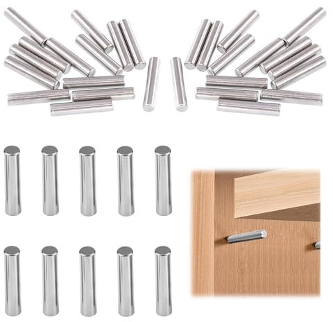 HAYGEM 36 Pièces Goupille en Acier à Roulements, Goupilles Cylindriques avec Une Tolérance de 0.001 cm, Goupille de Support d'Étagère Trempe, pour l'installation de Meubles, l'ingénierie Mécanique