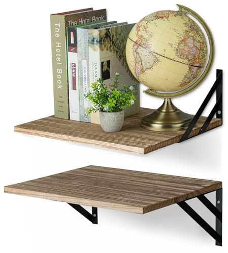 Walasis Étagère murale en bois de 30 cm de profondeur : rustique de 40 cm de large, étagère en bois pour cuisine, salle de bain, salon, étagère flottante pour routeur, livres, haut-parleurs, lecteur