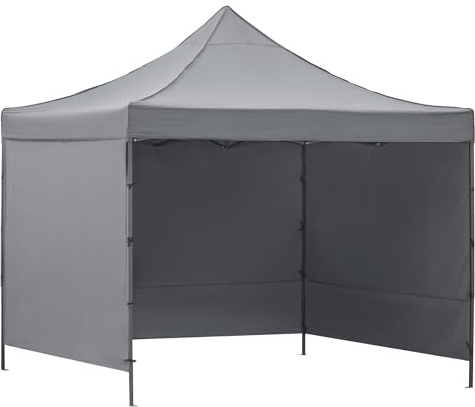 Cenador plegable 3x3m impermeable altura regulable estructura de acero con 3 partes laterales y bolsa de transporte cenador de jardín Oxford 420d resistente a la intemperie carpa de fiesta pabellón