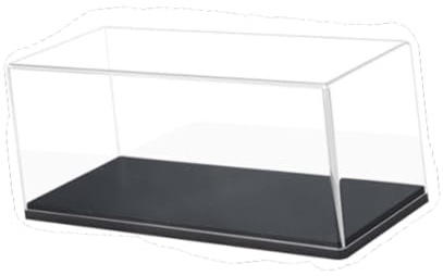 Oshhni Vitrina portátil multifuncional con base negra, práctica y resistente al polvo, para exhibición de coches a escala 1/32.
